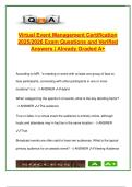 Virtual Event Management Certification Exam &lpar;2025&ndash;2026&rpar; &vert; 100&plus; Q&A on Hybrid Events&comma; Engagement&comma; Platforms&comma; Data Privacy