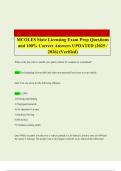 MCOLES State Licensing Exam Prep Questions and 100&percnt; Correct Answers UPDATED &lpar;2025 &sol; 2026&rpar; &lpar;Verified&rpar; 