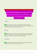 SCI 225-Week 16-Pathophysiology Final Proctored Exam Questions and 100&percnt; Correct Answers UPDATED &lpar;2025 &sol; 2026&rpar; &lpar;Verified&rpar; 