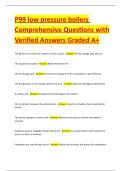P99 low pressure boilers Comprehensive Questions with Verified Answers Graded A&plus;
