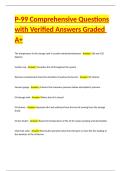 P-99 Comprehensive Questions with Verified Answers Graded A&plus;