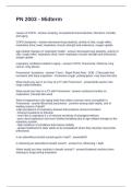 PN 2003 - Midterm Questions and Answers Fully Solved