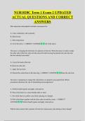 NUR1020C Term 1 Exam 2 UPDATED  ACTUAL QUESTIONS AND CORRECT  ANSWERS