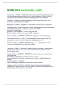 NFDN 2006 Community Health Questions and Answers &vert; 2026 Update &vert; 100&percnt; Correct&period;