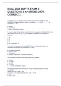 BUAL 2650 GUPTA EXAM 2 QUESTIONS & ANSWERS 100&percnt; CORRECT&excl;&excl;