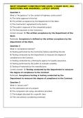 NICET HIGHWAY CONSTRUCTION LEVEL 1 EXAM 2025 &vert; ALL QUESTIONS AND ANSWERS &vert; LATEST UPDATE