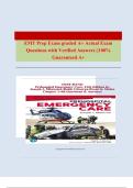 EMT Prep Exam graded A&plus; Actual Exam Questions with Verified Answers &vert;&vert;100&percnt; Guaranteed A&plus;