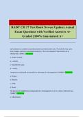 RADT CH 17 Test Bank Newest Update&rpar; Actual Exam Questions with Verified Answers A&plus; Graded &vert;&vert;100&percnt; Guaranteed A&plus;