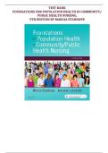 Foundations for Population Health in Community&sol;Public Health Nursing &ndash; 5th Edition &lpar;Stanhope&rpar; &vert; Test Bank with Answers and Rationales