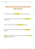 ARDMS Breast Exam&vert; Actual Questions With Answers