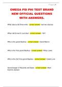 OMEGA PSI PHI TEST BRAND  NEW OFFICIAL QUESTIONS  WITH ANSWERS&period;