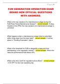 PJM GENERATION OPERATION EXAM  BRAND NEW OFFICIAL QUESTIONS  WITH ANSWERS&period; 