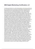 DMI Digital Marketing Certification v&period;9 NEWEST 2026&sol;2027 ACTUAL EXAM COMPLETE QUESTIONS AND CORRECT DETAILED ANSWERS &lpar;VERIFIED ANSWERS&rpar; &vert;ALREADY GRADED A&plus;&vert;&vert;BRAND NEW&excl;&excl;
