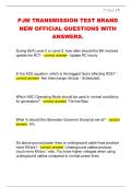 PJM TRANSMISSION TEST BRAND  NEW OFFICIAL QUESTIONS WITH  ANSWERS&period; 
