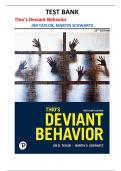 Thio&rsquo;s Deviant Behavior Test Bank 13th Edition &vert; Taylor & Schwartz