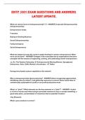ENTP 3301 EXAM QUESTIONS AND ANSWERS LATEST UPDATE 