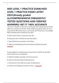 HESI LEVEL 1 PRACTICE EXAM&sol;HESI LEVEL 1 PRACTICE EXAM LATEST 2025&lpar;Already graded A&rpar;&sol;COMPREHENSIVE FREQUENTLY TESTED QUESTIONS AND VERIFIED ANSWERS&sol; GET IT 100&percnt; ACCURATE
