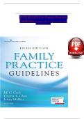 Family Practice Guidelines &lpar;5th Edition&rpar; by Jill C&period; Cash&comma; Cheryl A&period; Glass & Jenny Mullen &ndash; Test Bank for Chapters 1&ndash;23