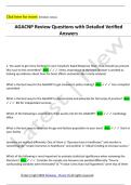 AGACNP Review Questions with Detailed Verified  Answers