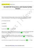 AG-ACNP DRT &num;3 Questions with Detailed Verified  Answers