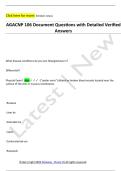 AGACNP 106 Document Questions with Detailed Verified  Answers