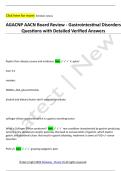 AGACNP AACN Board Review - Gastrointestinal Disorders  Questions with Detailed Verified Answers 