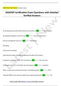 AGACNP Certification Exam Questions with Detailed  Verified Answers