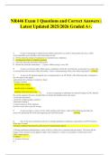 NR446 Exam 1 Questions and Correct Answers &vert; Latest Updated 2025&sol;2026 Graded A&plus;&period;