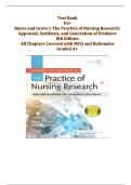 Burns and Grove's The Practice of Nursing Research 8th Edition Test Bank &vert; All Chapters &vert; MCQ & Rationales &vert; Graded A&plus;
