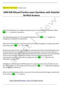 ARM 400 Missed Practice exam Questions with Detailed  Verified Answers