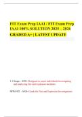 FIT Exam Prep IAAI &sol; FIT Exam Prep IAAI 100&percnt; SOLUTION 2025 &ndash; 2026 GRADED A&plus; &vert; LATEST UPDATE