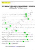 AST Surgical Technologist CST Practice Exam 1 Questions  with Detailed Verified Answers 