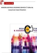 Full Test Bank &ndash; Modern Auditing & Assurance Services&comma; 6th Edition by Leung&comma; Coram&comma; Cooper & Richardson