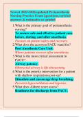 Perianesthesia Nursing Practice Exam 2025&ndash;2026 &lpar;Latest Verified Questions&comma; Answers & Rationales &vert; A&plus; Graded&rpar;