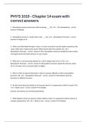 PHYS 1010 - Chapter 14 exam with correct answers