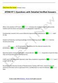 ATDM RT 1 Questions with Detailed Verified Answers