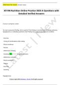 ATI RN Nutrition Online Practice 2023 A Questions with  Detailed Verified Answers