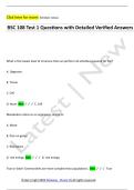BSC 108 Test 1 Questions with Detailed Verified Answers