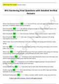 BYU Gardening Final Questions with Detailed Verified  Answers
