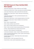 PSY302 Exam A&plus; Pass Verified 2025 New Update