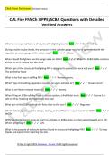 CAL Fire FFA Ch 3 PPE&sol;SCBA Questions with Detailed  Verified Answers 