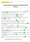 Cal Fire Practice Questions with Detailed Verified  Answers