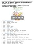 TEST BANK – Susan Dudek’s Nutrition Essentials for Nursing Practice (9th Edition) – All 24 Chapters with Verified Answers, Explanations & Rationales