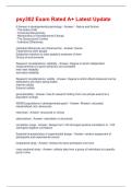 psy302 Exam Rated A&plus; Latest Update