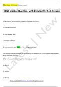 CBNS practice Questions with Detailed Verified Answers