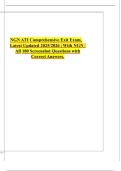 ATI COMPREHENSIVE EXIT FINAL EXAM | ACTUAL EXAM 180 QUESTIONS AND CORRECT DETAILED ANSWERS WITH NGN & NGN ATI COMPREHENSIVE EXIT EXAM (WITH NGN) COMPLETE SOLUTION UPDATED 2025-2027 | LATEST VERIFIED