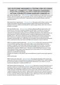 OCS OUTCOME MEASURES & TESTING FOR OCS EXAM WITH ALL CORRECT & 100&percnt; VERIFIED ANSWERS&vert; ACTUAL COMPLETE EXAM&vert;ALREADY GRADED A&plus;