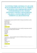 VA CONTRACTORS&colon; GENERAL &lpar;CLASS A OR  B&rpar; EXAM 2025&sol;2026 WITH ACTUAL CORRECT  QUESTIONS AND VERIFIED DETAILED  ANSWERS&vert;FREQUENTLY TESTED  QUESTIONS AND SOLUTIONS&vert;ALREADY  GRADED A&plus;&vert;NEWEST&vert;BRAND NEW  VERSION&excl;&excl; &vert;GUARANTEED PASS 