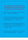 XCEL Solutions Final Exam 2025 Practice  Test 400 Questions and Correct Answers&sol;  XCEL Life Insurance Final Practice Exam 
