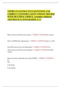 NSPIRE EXAM PRACTICE QUESTIONS AND CORRECT ANSWERS LATEST UPDATE &vert; NSPIRE Exam&comma; HUD NSPIRE Inspection&comma; NSPIRE Test Bank&comma; Real Estate Inspection Standards&comma; NSPIRE Questions and Answers & NSPIRE EXAM QUESTIONS AND CORRECT ANSWERS &vert; ALREADY GRADED A&plus; &vert; GUARA